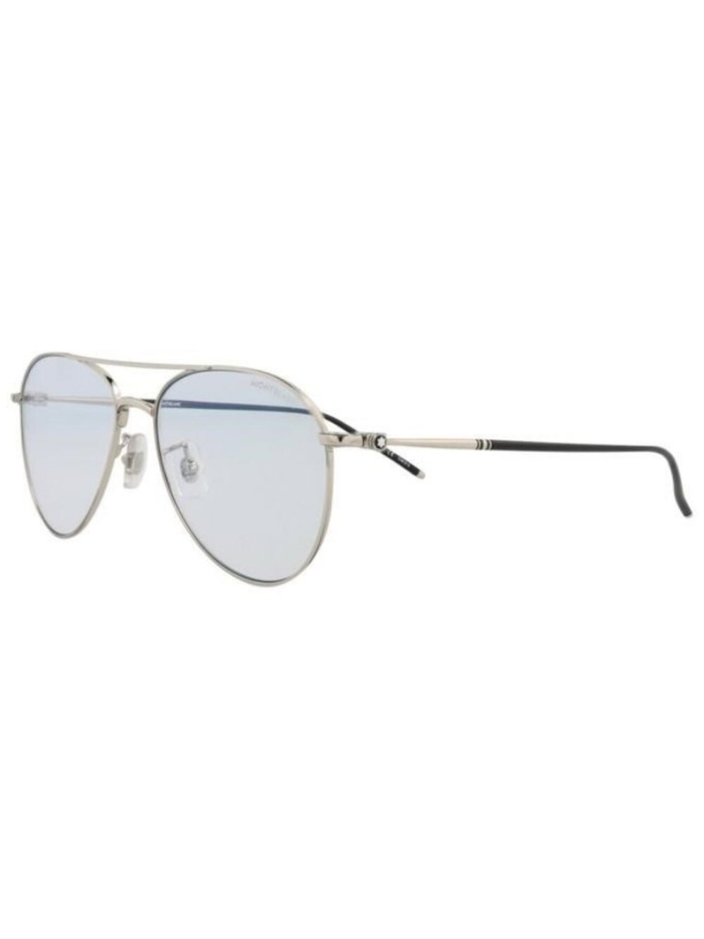 New Montblanc Mens Aviator Silver Silver Transparent Fashion Designer Eyeglasses
